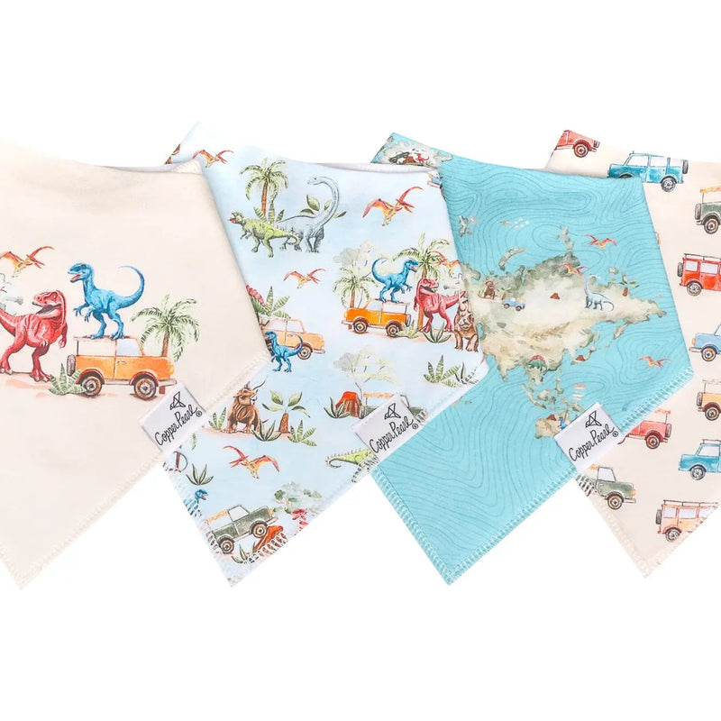 Copper Pearl Baby Bandana Bibs - Set of 4 (Assorted prints)