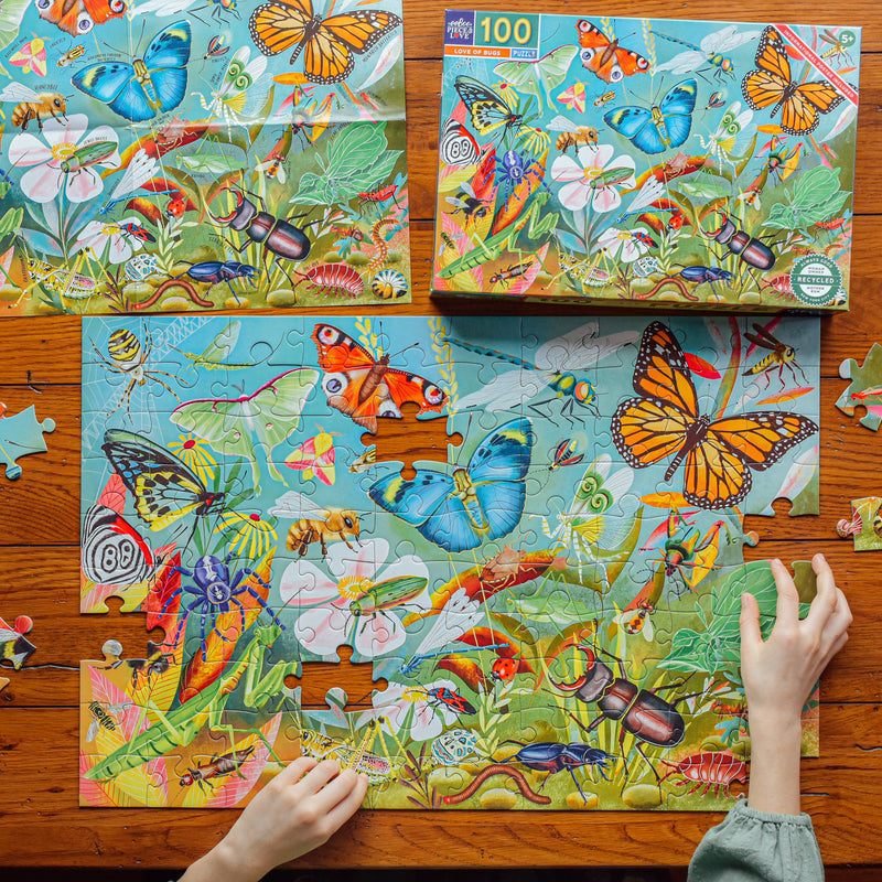eeBoo - Love of Bugs 100 Piece Puzzle