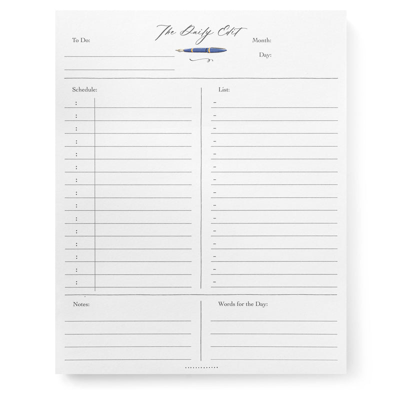 Karen Adams Designs - The Daily Edit Pad (Fountain Pen)