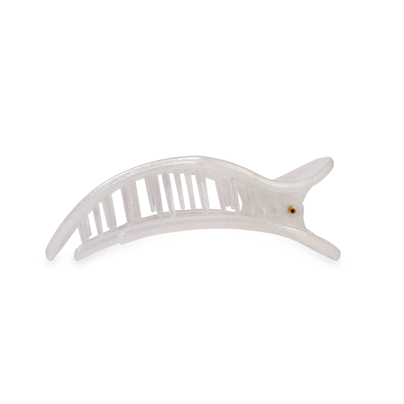 TELETIES - Mother of Pearl Heart Flat Clip