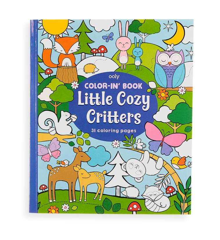 OOLY - Color-in' Book: Little Cozy Critters (8" x 10"; 31 Pages)