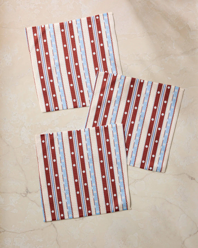 Geometry - Blue Skies Stripes Dishcloth Set