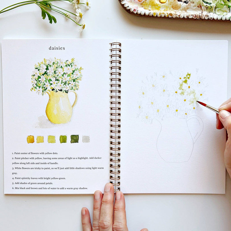 emily lex studio - Flowers watercolor workbook