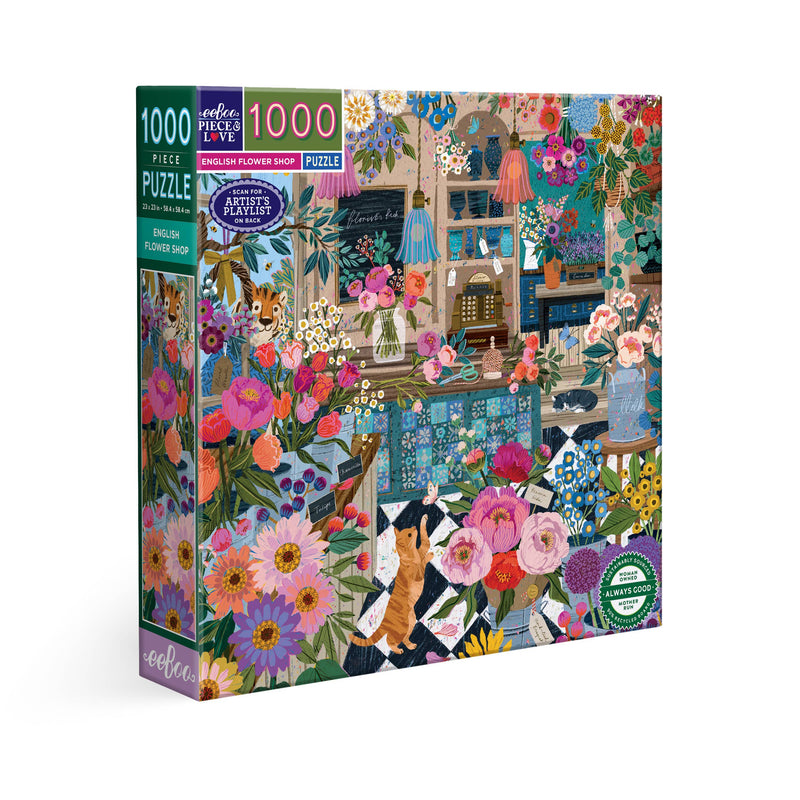 eeBoo - English Flower Shop 1000 Piece Puzzle