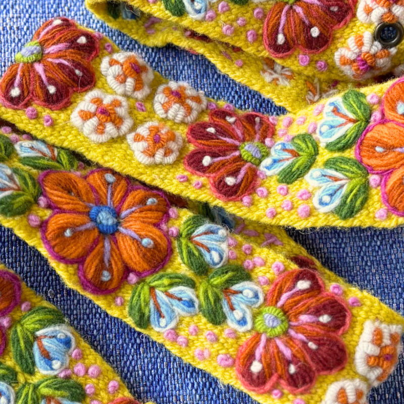 Jenny Krauss - Golden Delicious Embroidered Wool Belt