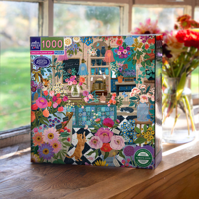 eeBoo - English Flower Shop 1000 Piece Puzzle