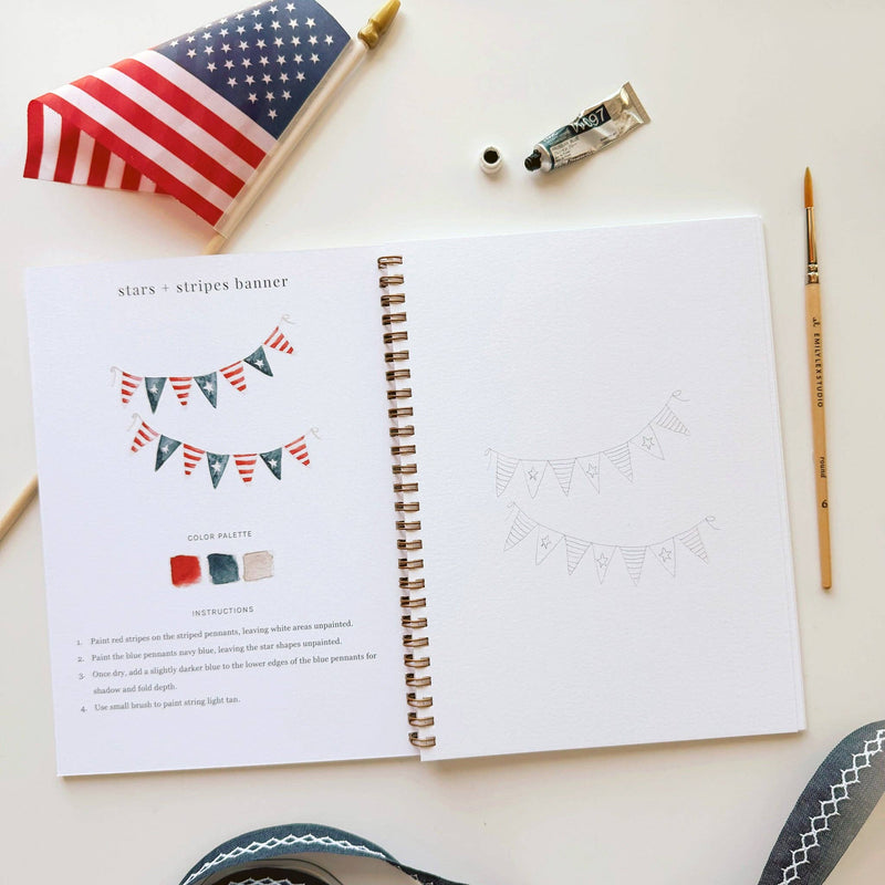 emily lex studio - Americana watercolor workbook
