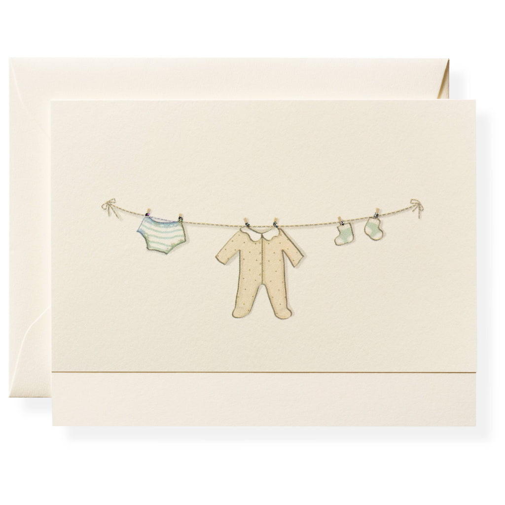 Karen Adams Designs - Clothesline Individual Notecard