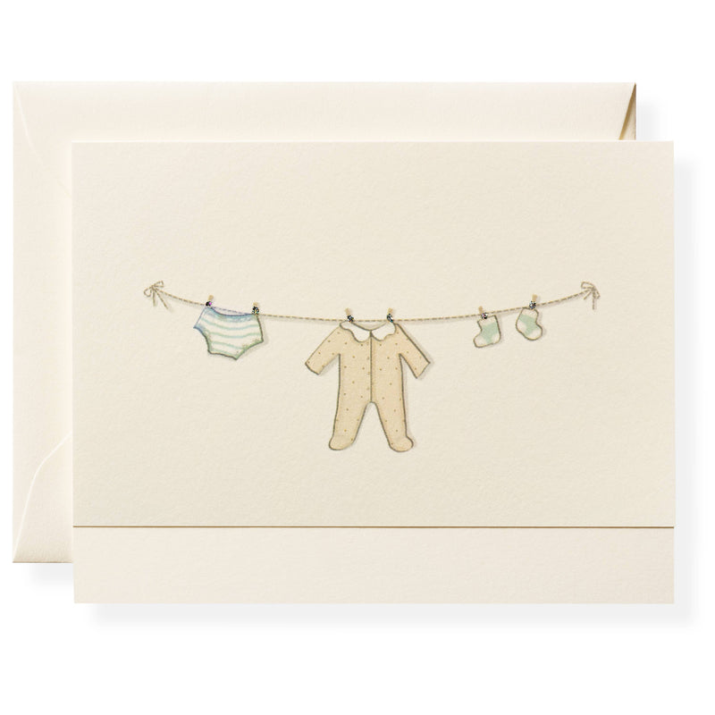 Karen Adams Designs - Clothesline Individual Notecard