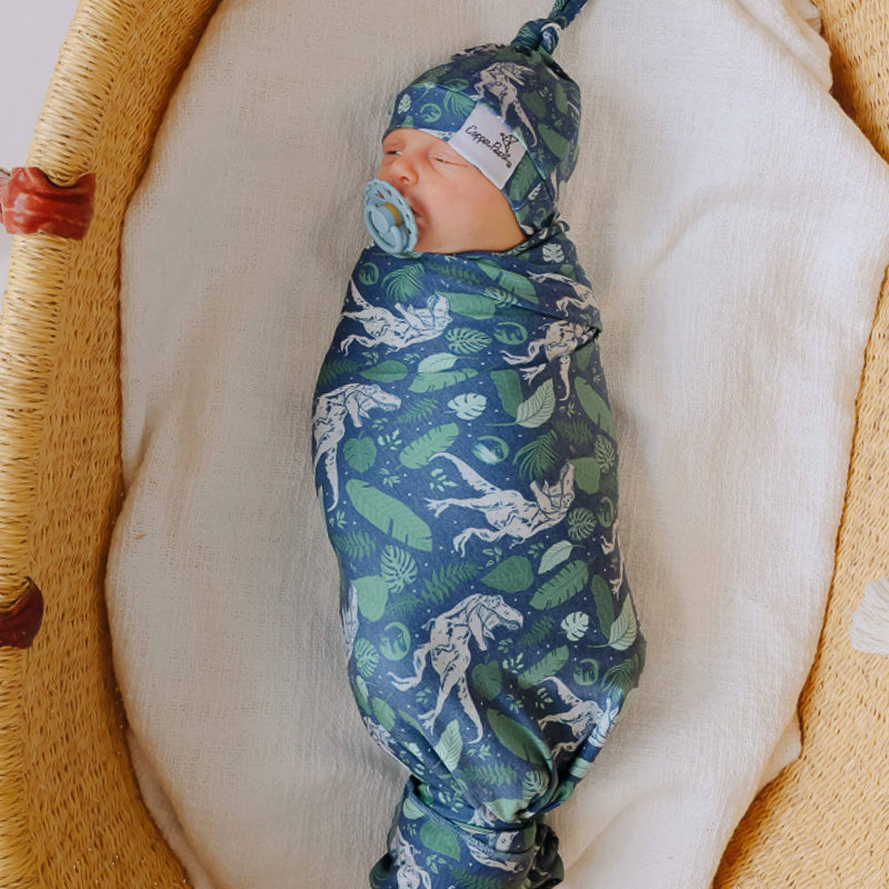 Copper Pearl - Knit Swaddle Blanket - Jurassic Park