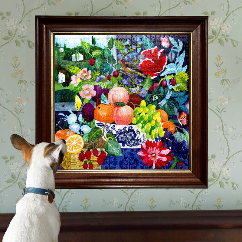 eeBoo - Stone Fruit Still Life 1000 Piece Puzzle