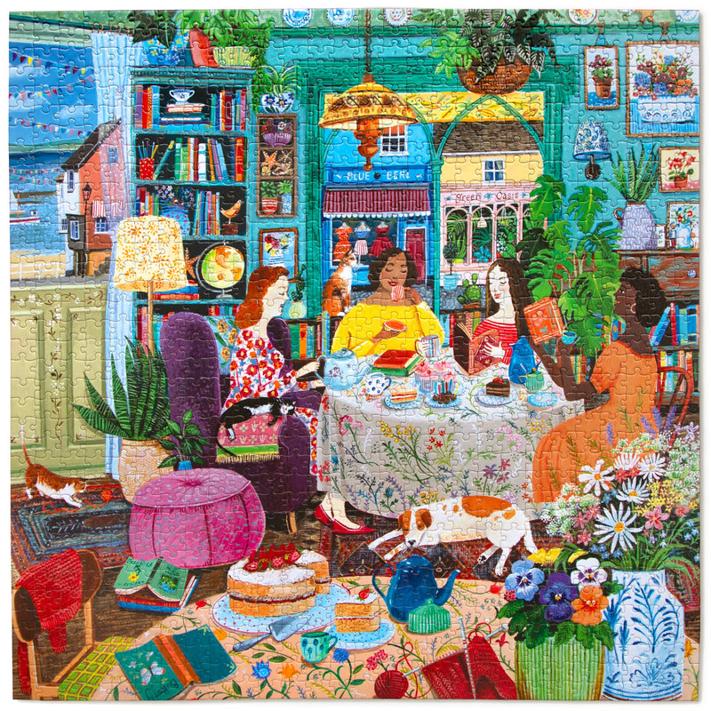 eeBoo - Books & Tea By the Sea 1000 Piece Puzzle