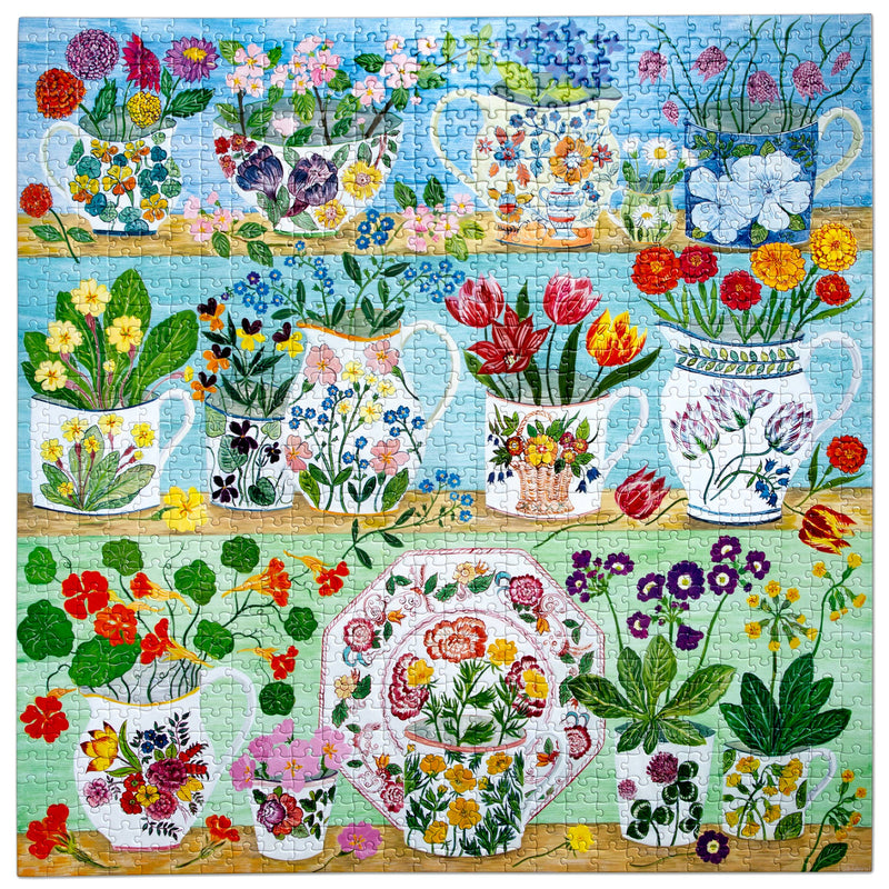 eeBoo - Floral Cupboard 1000 Piece Puzzle