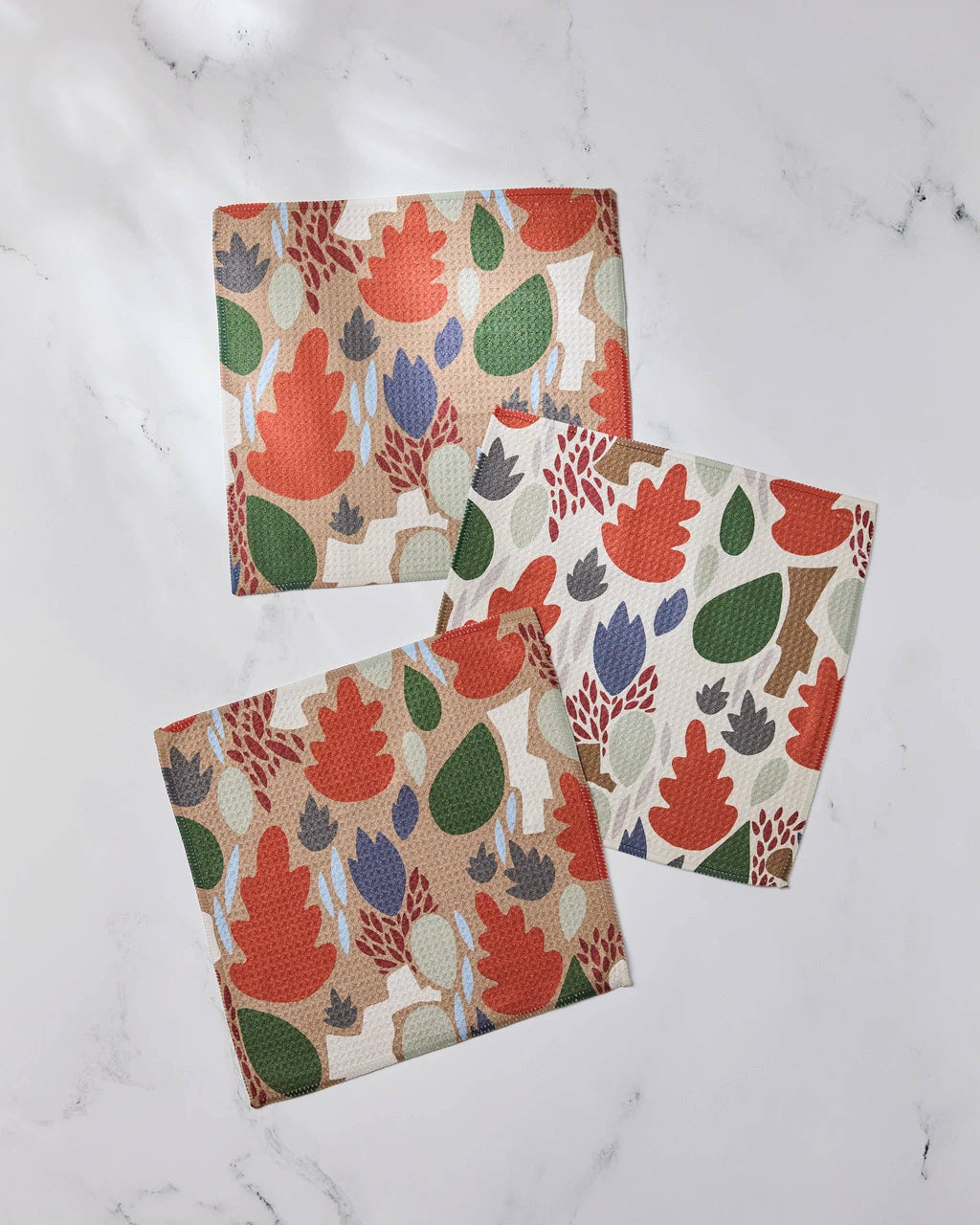 Geometry - Cut Paper Leaves Dishcloth Set