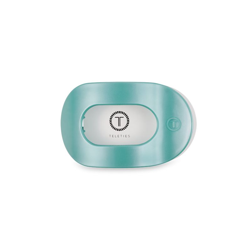 TELETIES - Round Flat Hair Clip | Small | Totally Turquoise