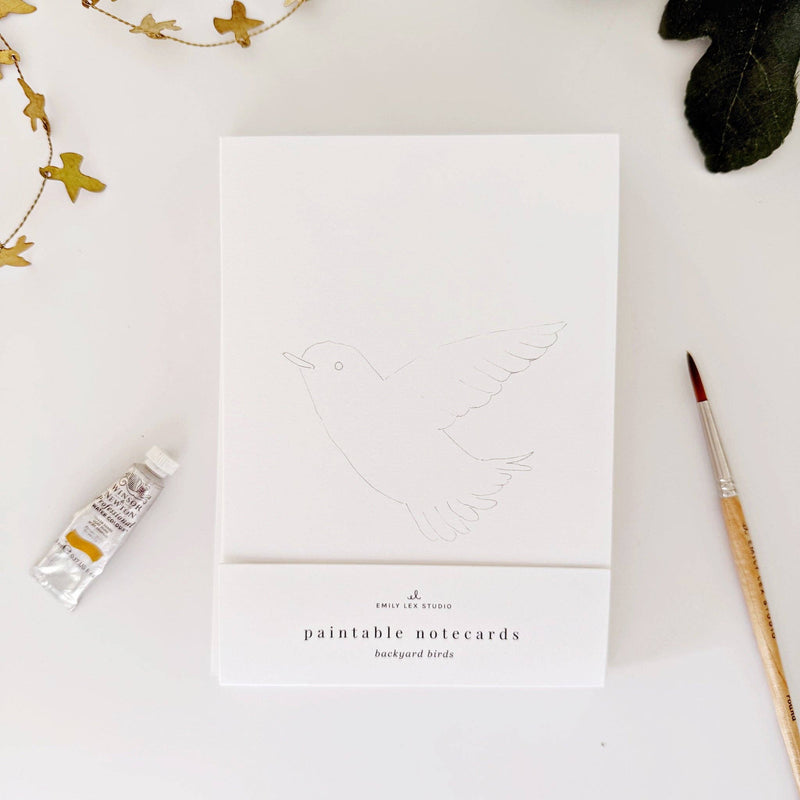 emily lex studio - Backyard birds paintable notecards