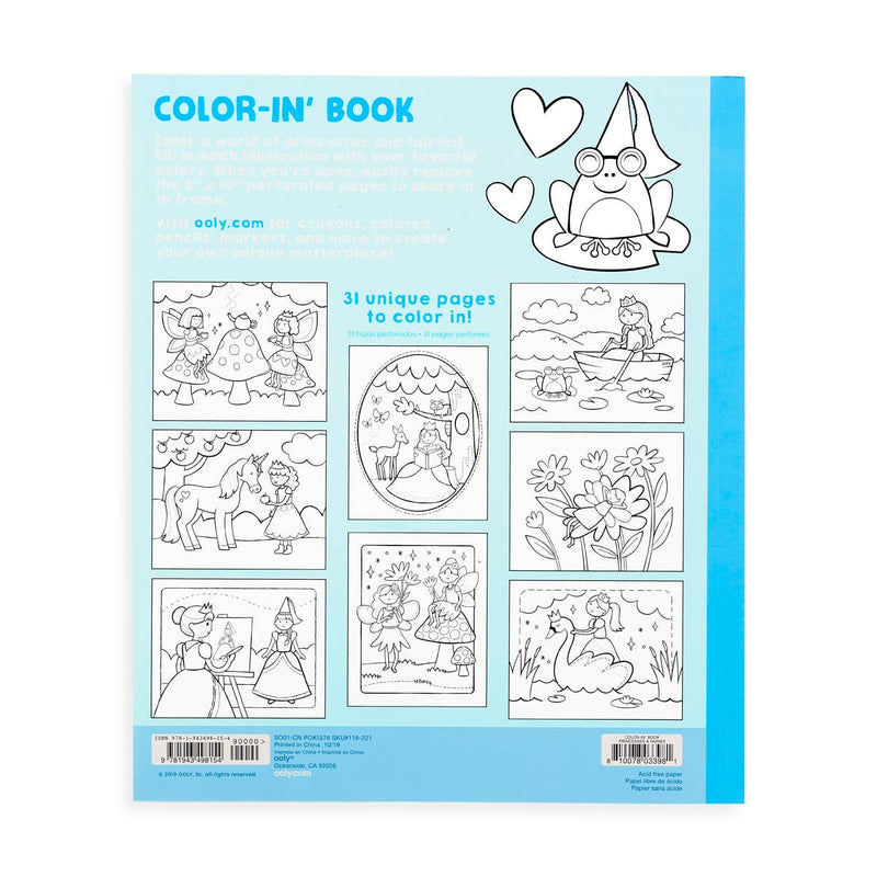 OOLY - Color-in' Book: Princess & Fairies (8" x 10";31 Pages)