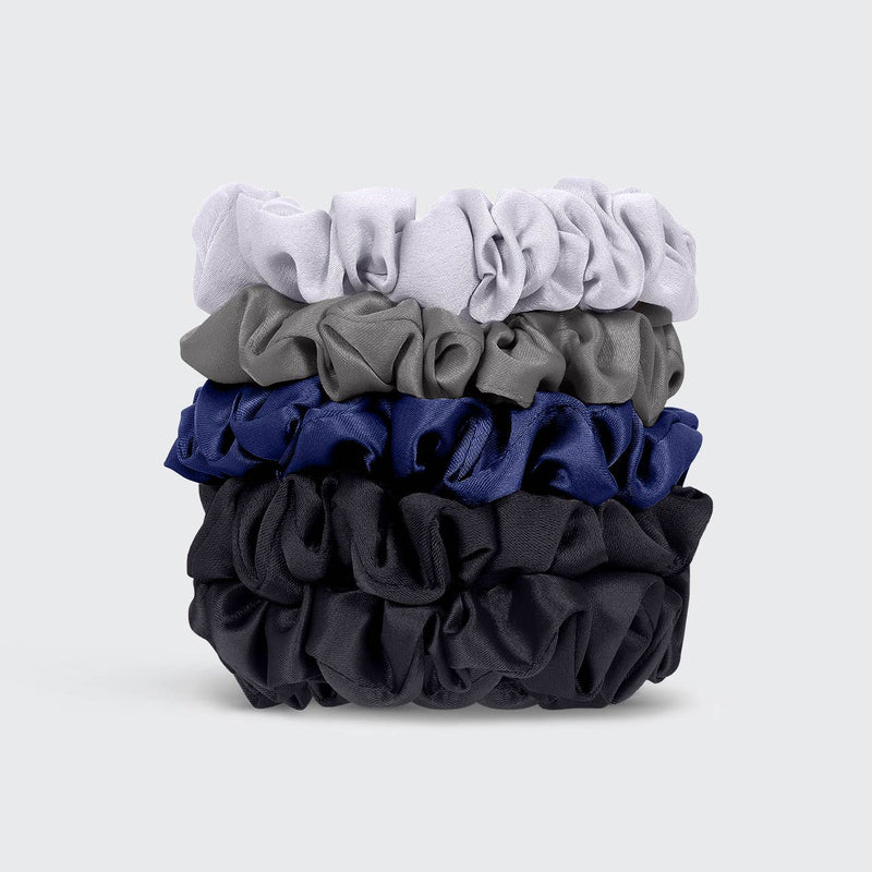 KITSCH - Satin Petite Scrunchies 5pc Set- Midnight