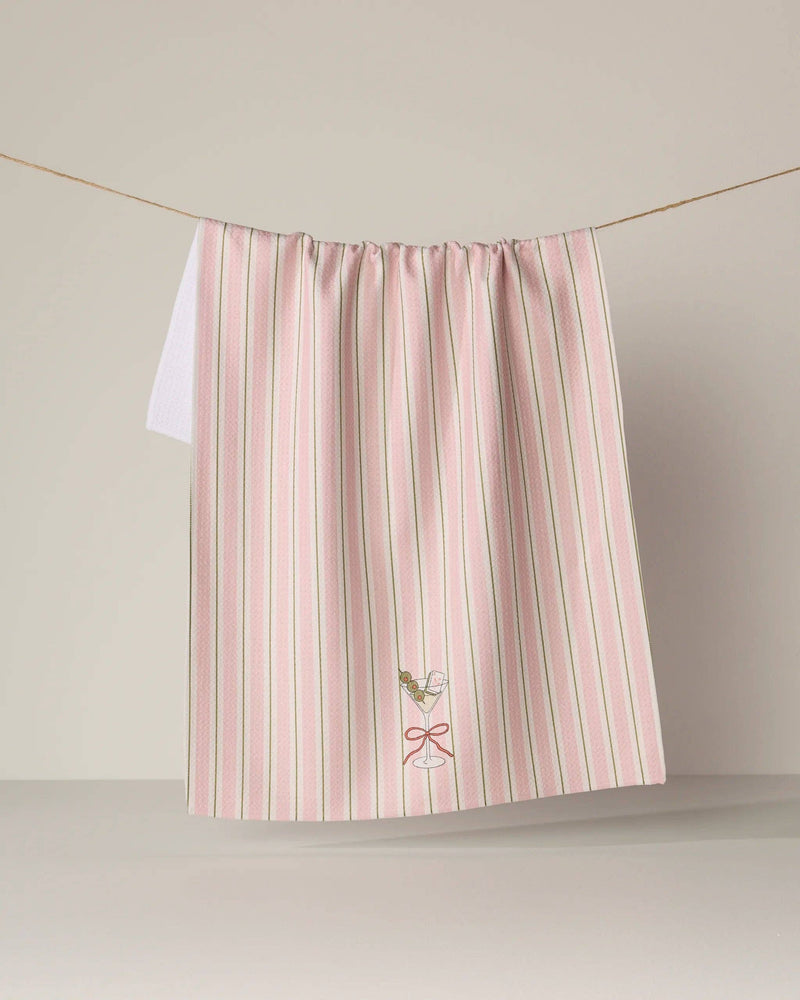 Geometry - Martini Stripe Tea Towel - Mahjong