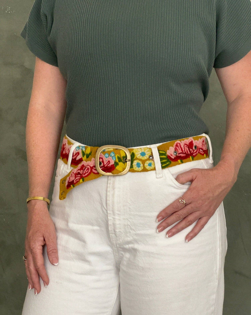 Jenny Krauss - Giverny Embroidered Wool Belt