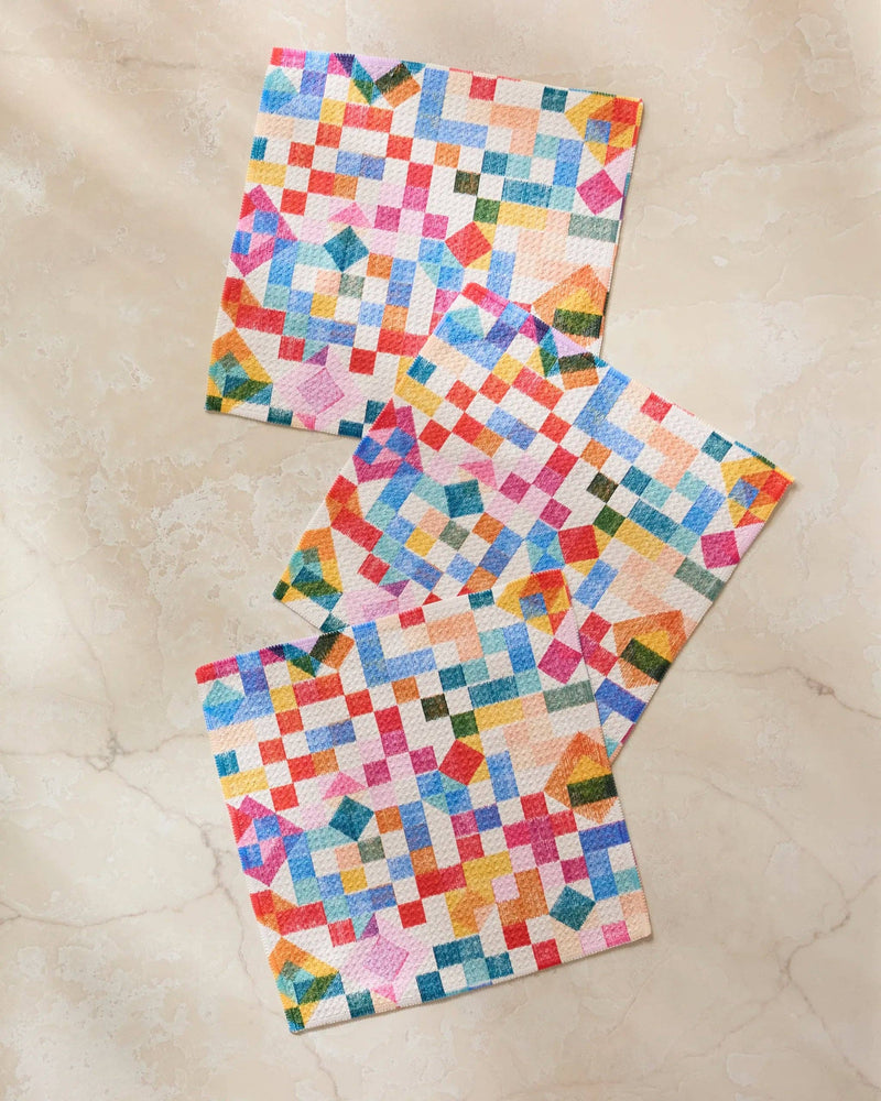 Geometry - Patchwork Geo Dishcloth Set