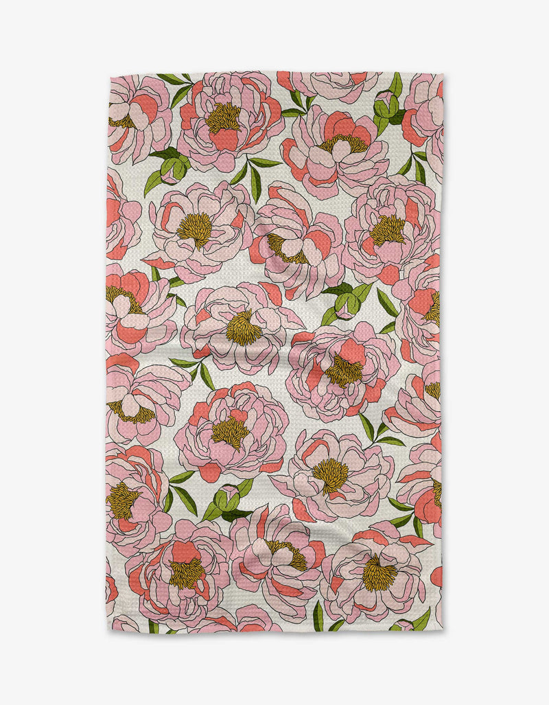 Geometry - Peony Paradise Tea Towel