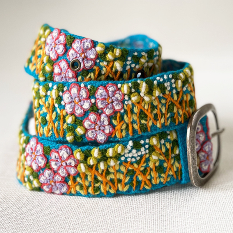 Jenny Krauss - Windswept Embroidered Wool Belt