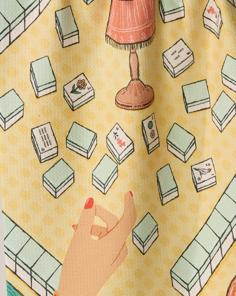Geometry - Lucky Hand Tea Towel - Mahjong