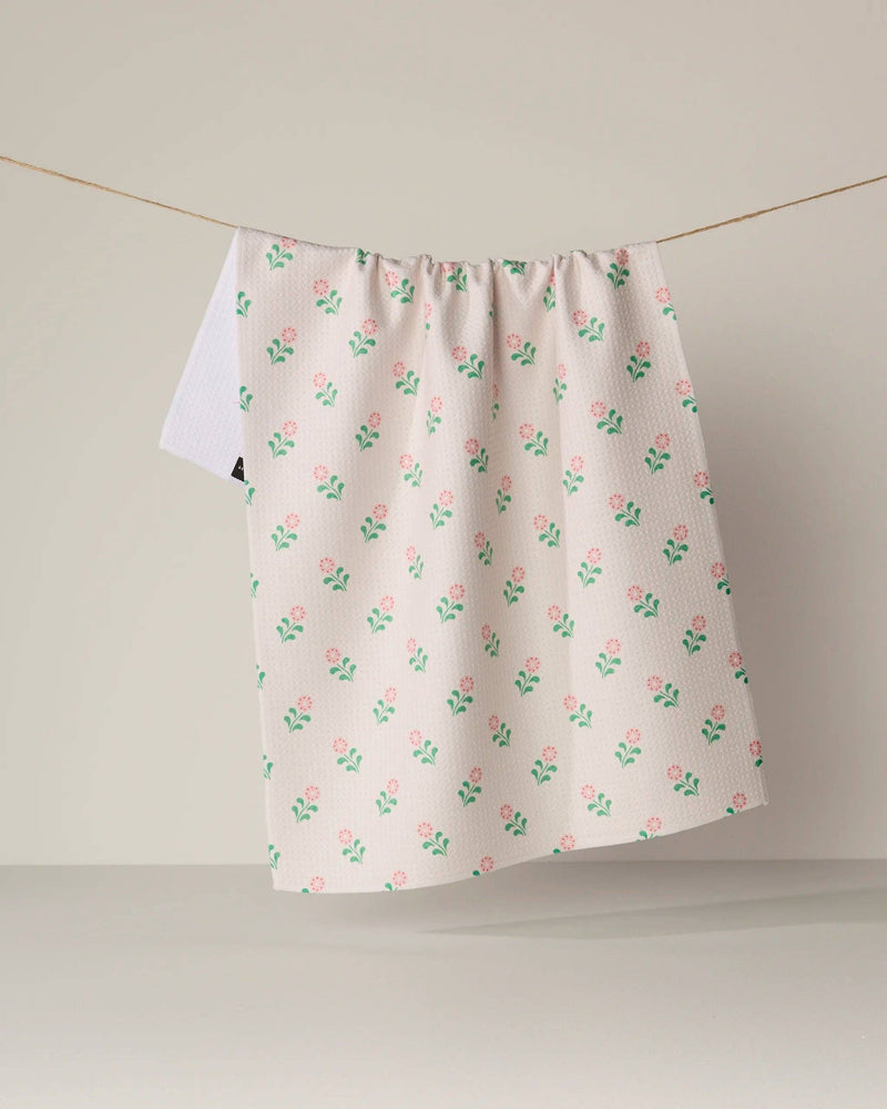 Geometry - Lucky Blossom Tea Towel - Mahjong
