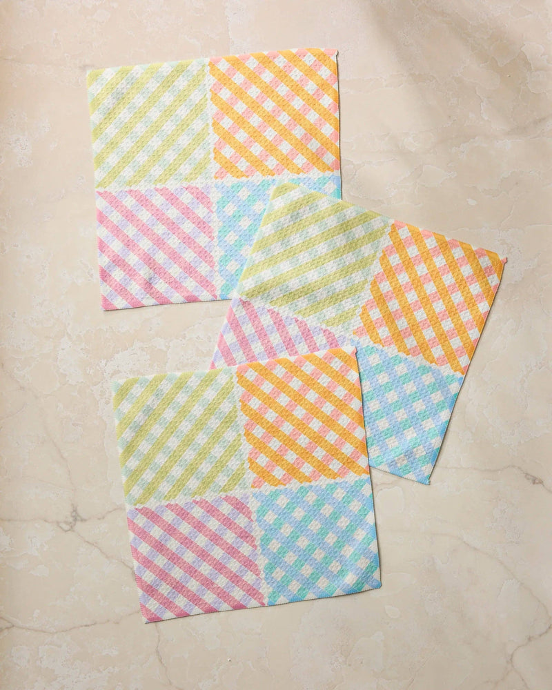 Geometry - Patio Check Dishcloth Set