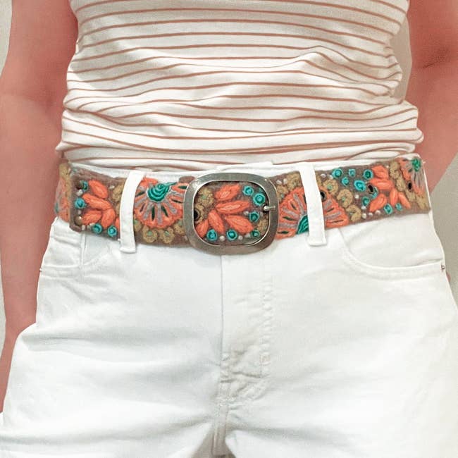 Jenny Krauss - Andean Whisper Embroidered Wool Belt