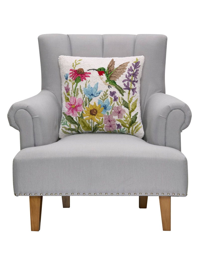 Peking Handicraft - Hummingbird Wildflower Hook Pillow