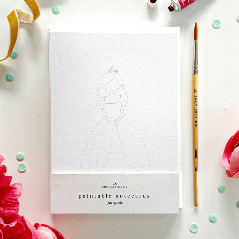 emily lex studio - Fairytale paintable watercolor notecard set