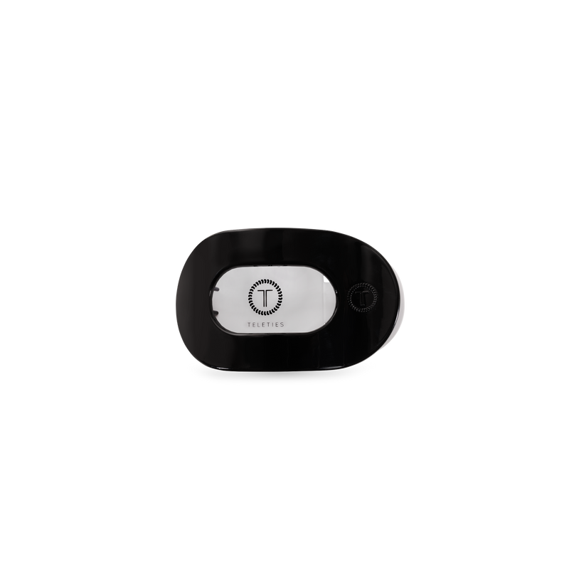 TELETIES - Jet Black | Tiny | Flat Round Clip