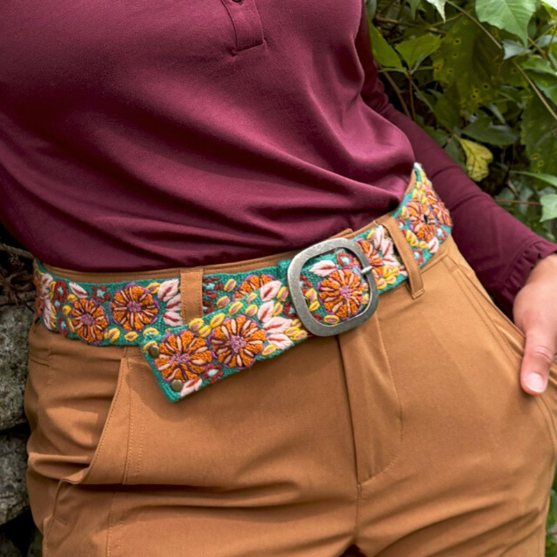 Jenny Krauss - Autumn Sonata Embroidered Wool Belt