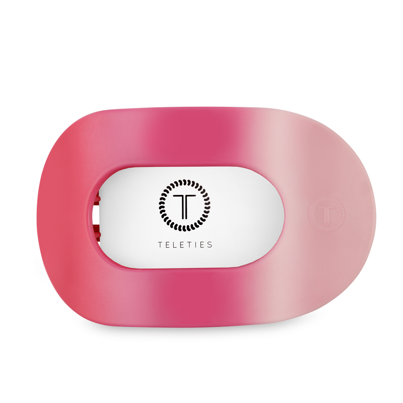 TELETIES - Flat Round Hair Clip | Large | Kiss & Tell