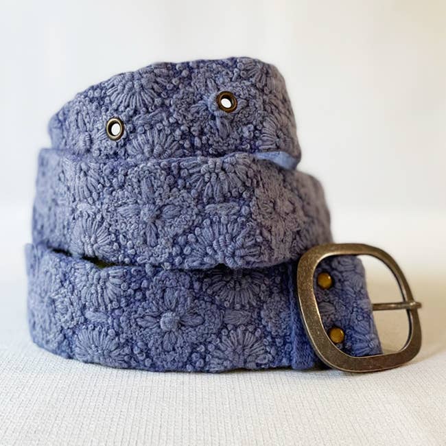 Jenny Krauss - Azure Seas Embroidered Wool Belt