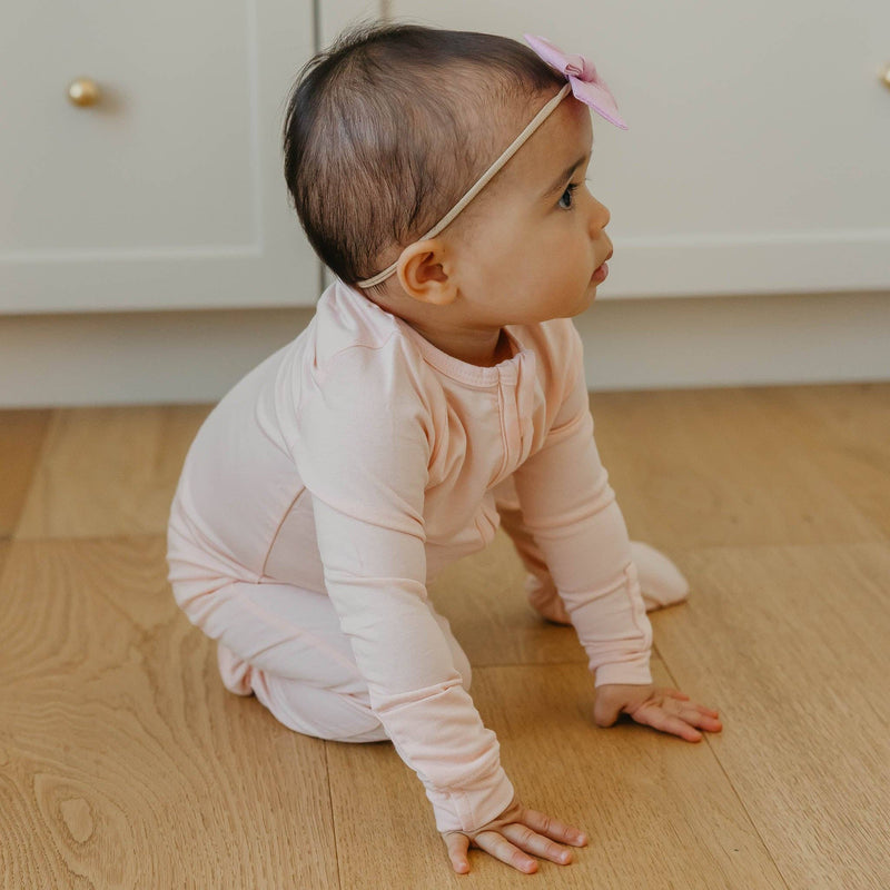Copper Pearl - Zip-Up Footie Pajama - Blush