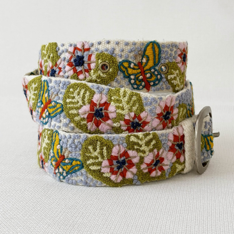 Jenny Krauss - Mariposa Embroidered Wool Belt