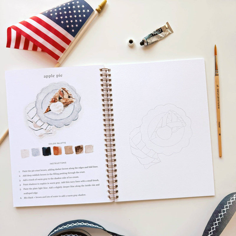 emily lex studio - Americana watercolor workbook