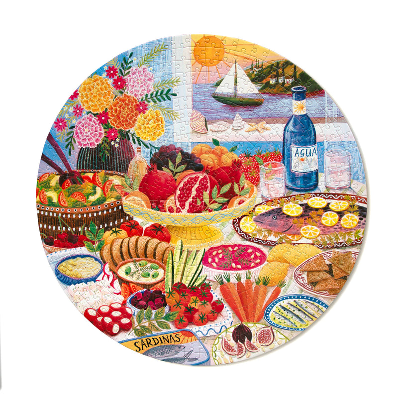 eeBoo - Mediterranean Table 500 Piece Round Puzzle