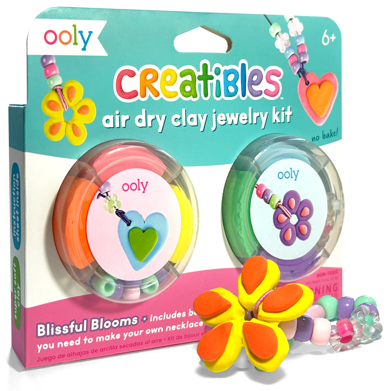 OOLY - Creatibles Air Dry Clay Jewelry Kit - Blissful Bloom