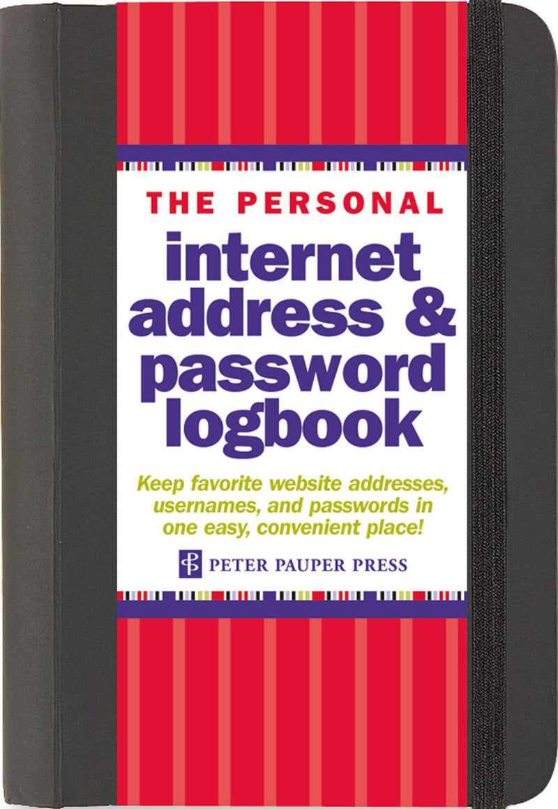 Peter Pauper Press - Black Internet Address & Password Organizer