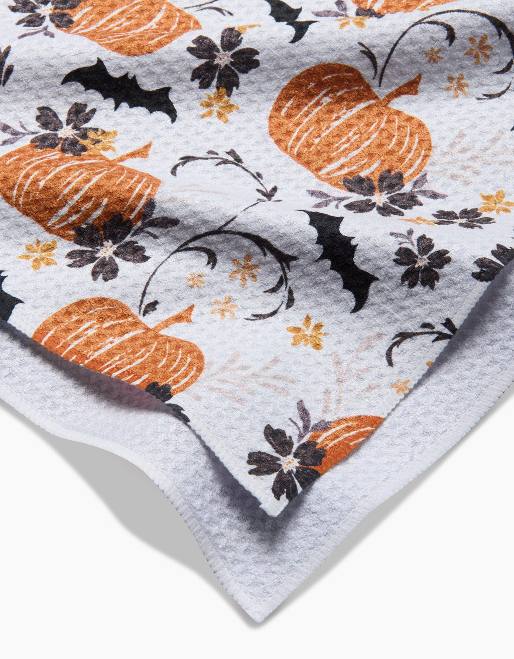 Geometry - Bats In The Pumpkin Patch Tea Towel