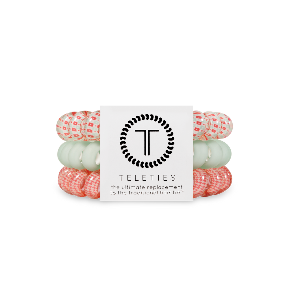 TELETIES - Spiral Hair Coil | Large | Calming Coral