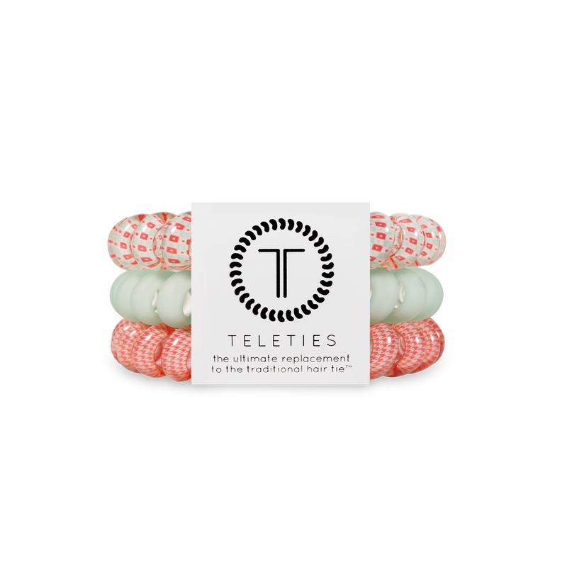 TELETIES - Spiral Hair Coil | Large | Calming Coral