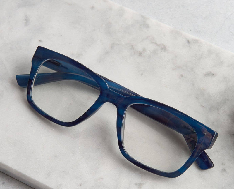 Peepers - Brady (Blue Light): Navy Horn / Reading / 2.25
