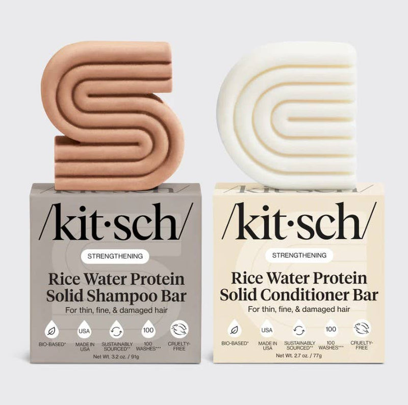 KITSCH - Rice Water Shampoo & Conditioner Bar Combo for Hair Growth