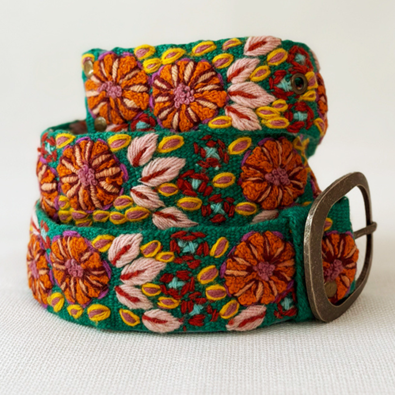 Jenny Krauss - Autumn Sonata Embroidered Wool Belt