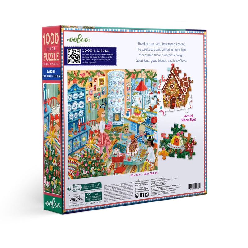 eeBoo - Swedish Holiday Kitchen 1000 Piece Puzzle